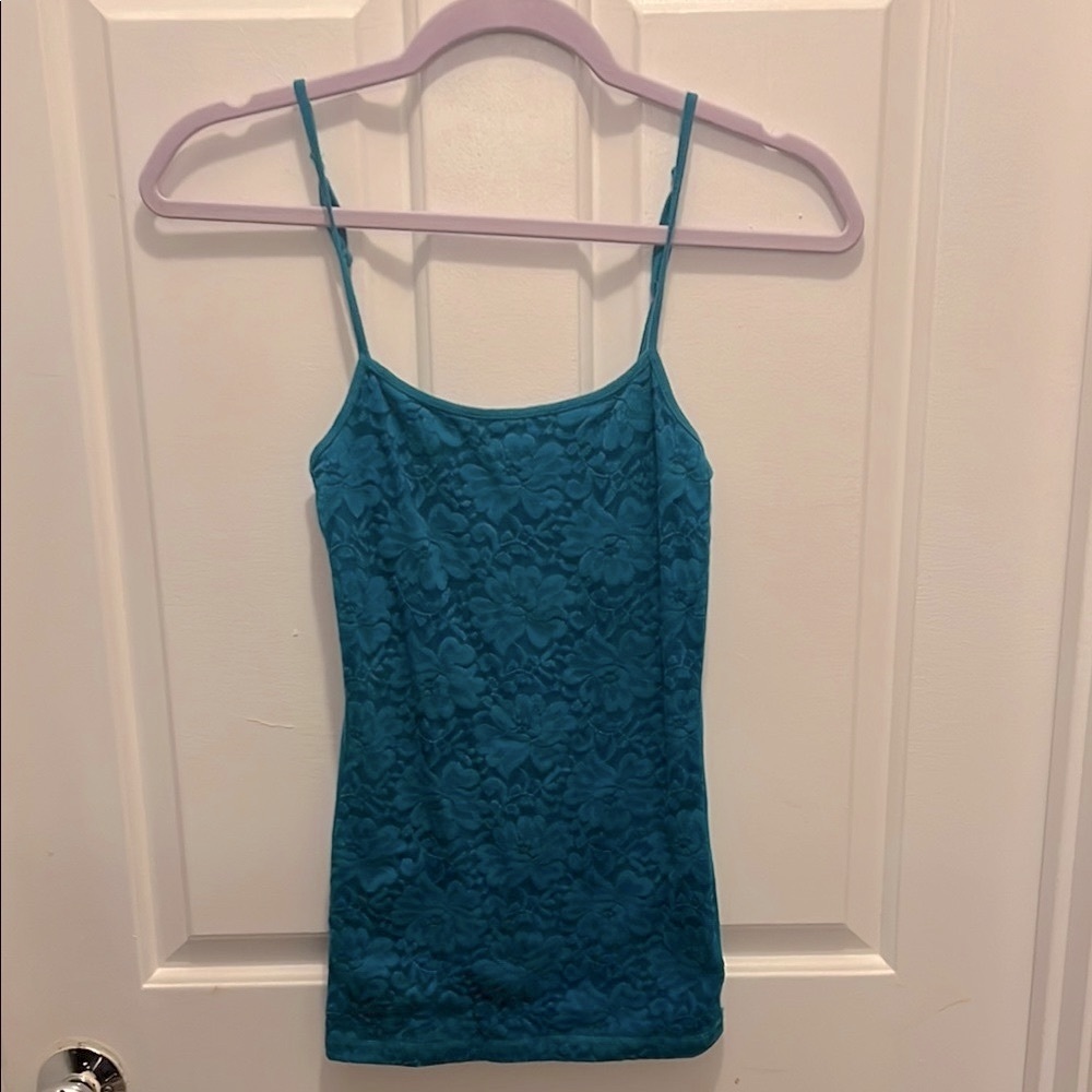 Aeropostale Teal Lace Camisole Top